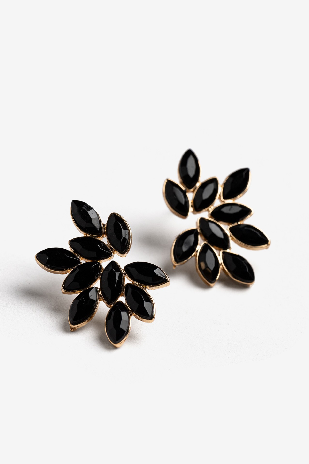 Black Floral Earrings
