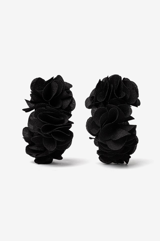 Black Floral Statement Earrings Black Floral Statement Earrings
