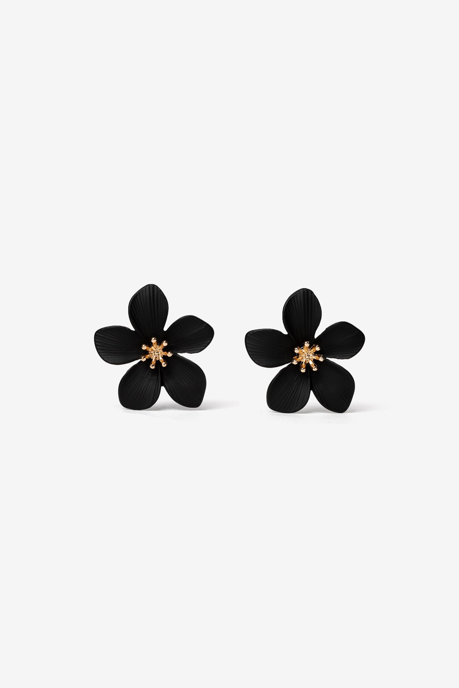 Black Floral Earrings