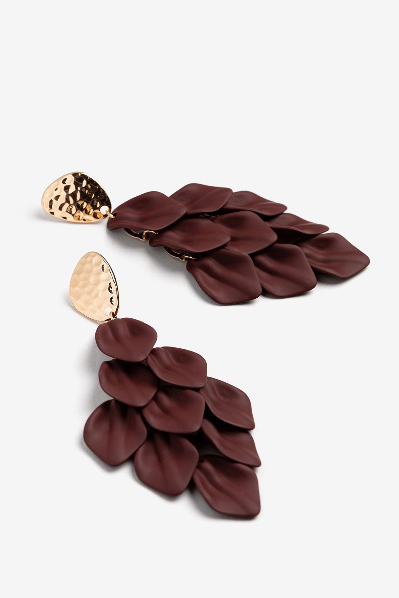 Brown Petal Earrings