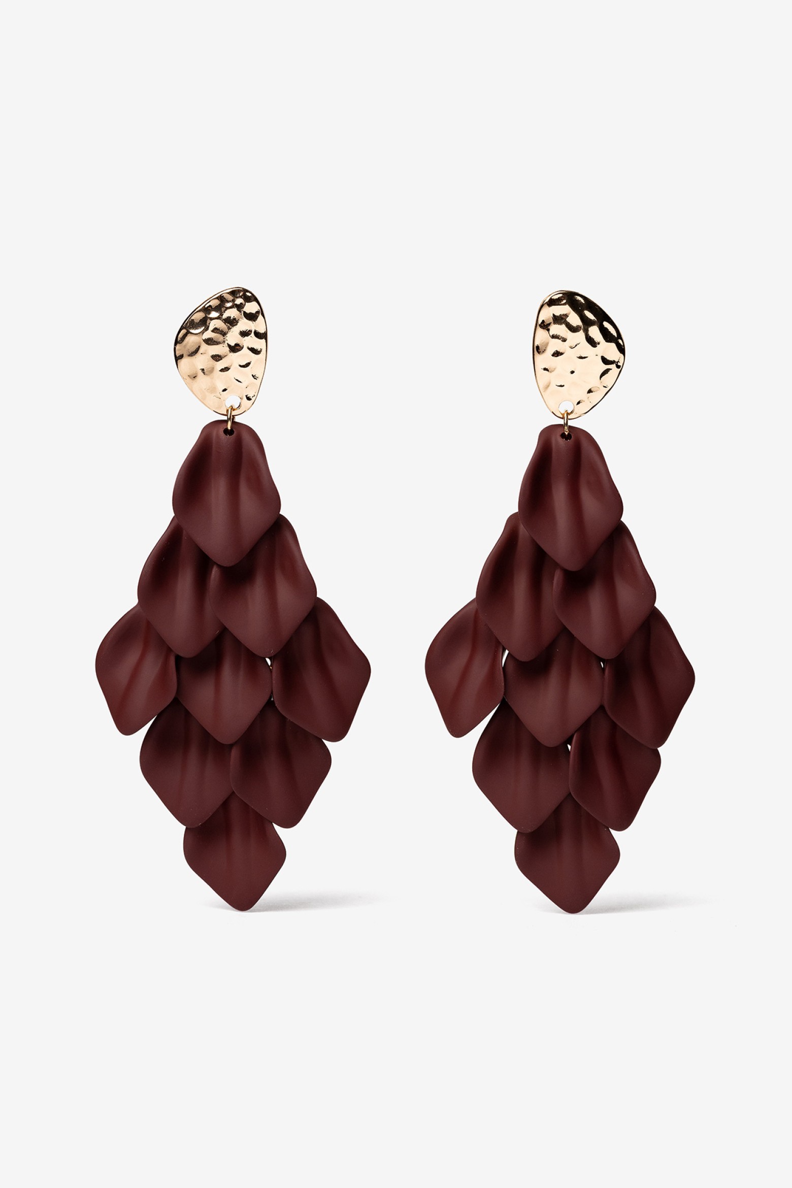 Brown Petal Earrings