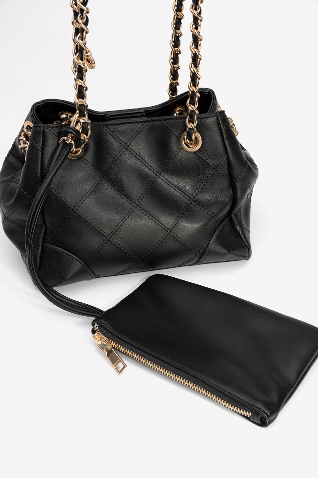 Bolso negro acolchado Bolso negro acolchado