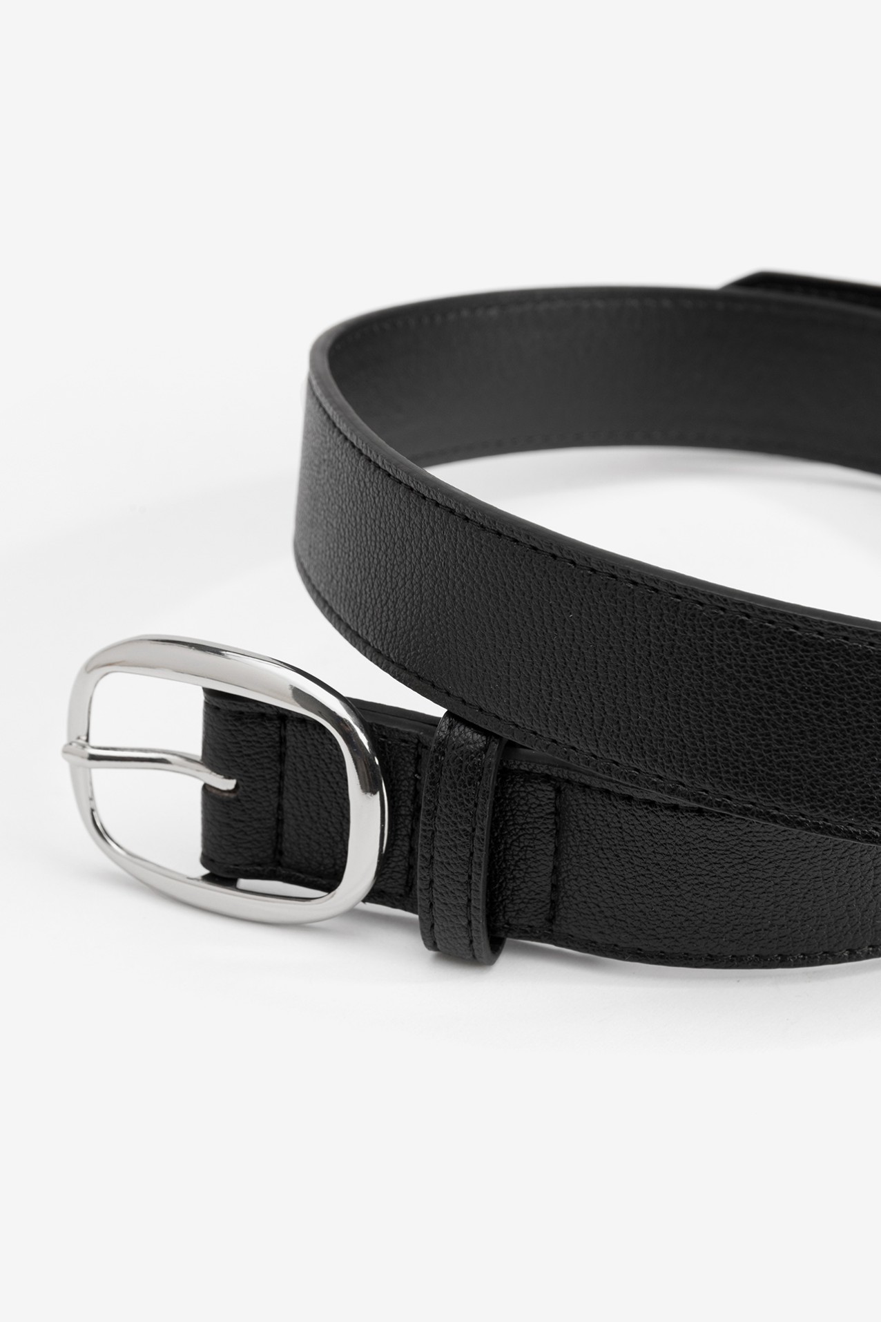 Black Belt with Silver Buckle