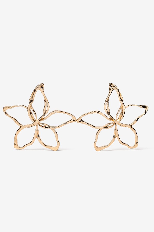 Gold Floral Earrings Gold Floral Earrings