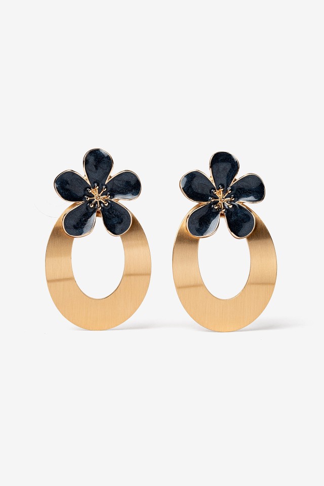 Gold Floral Earrings