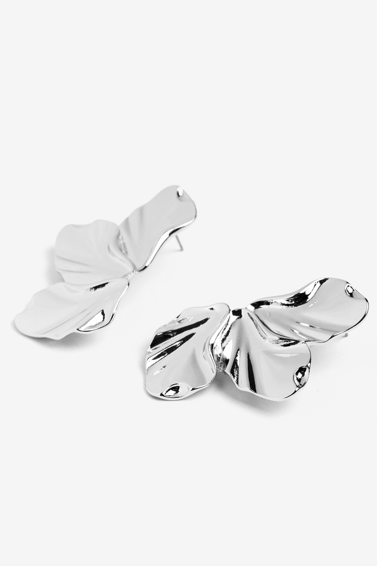 Silver Floral Earrings