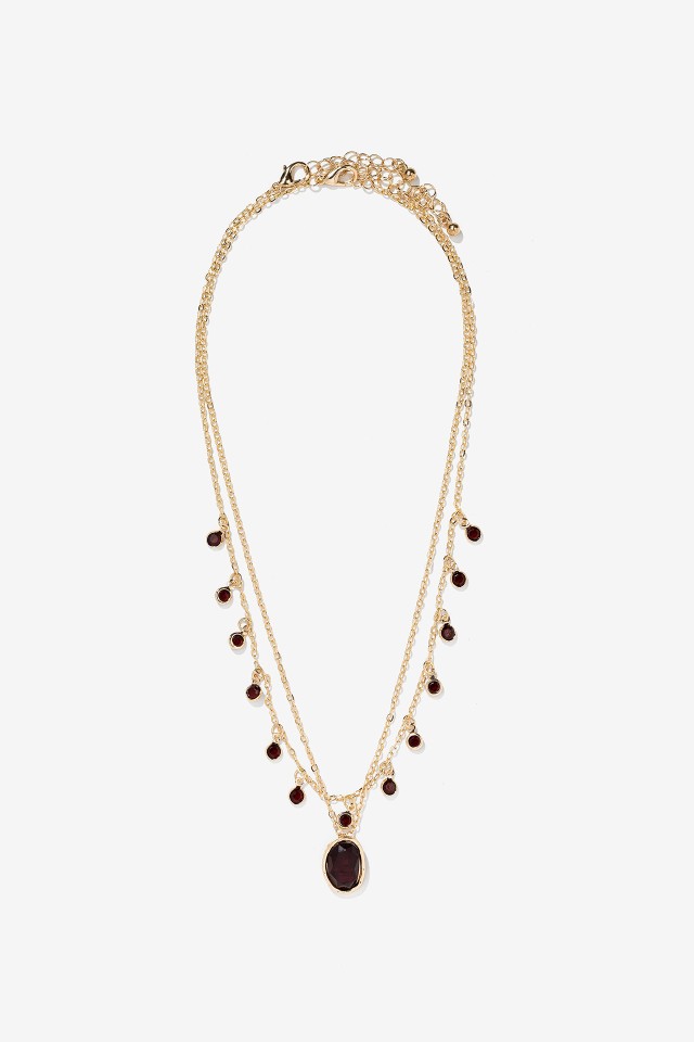 Red Gemstone Necklace