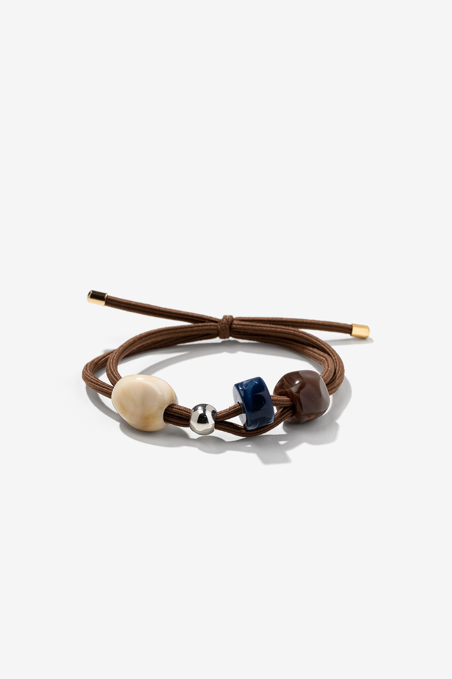 Brown Beaded Hair Accessory