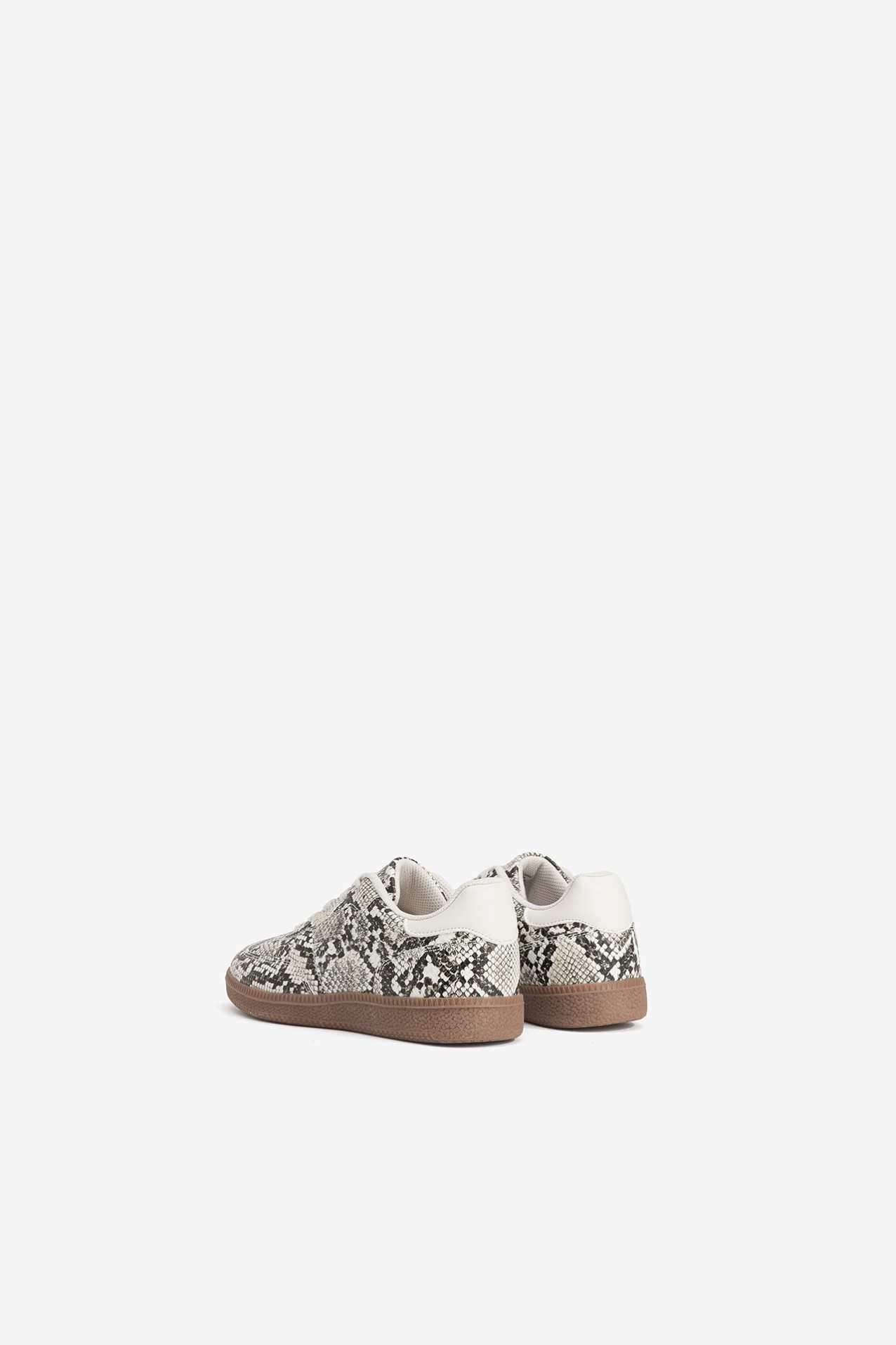 Beige Animal Print Sneakers