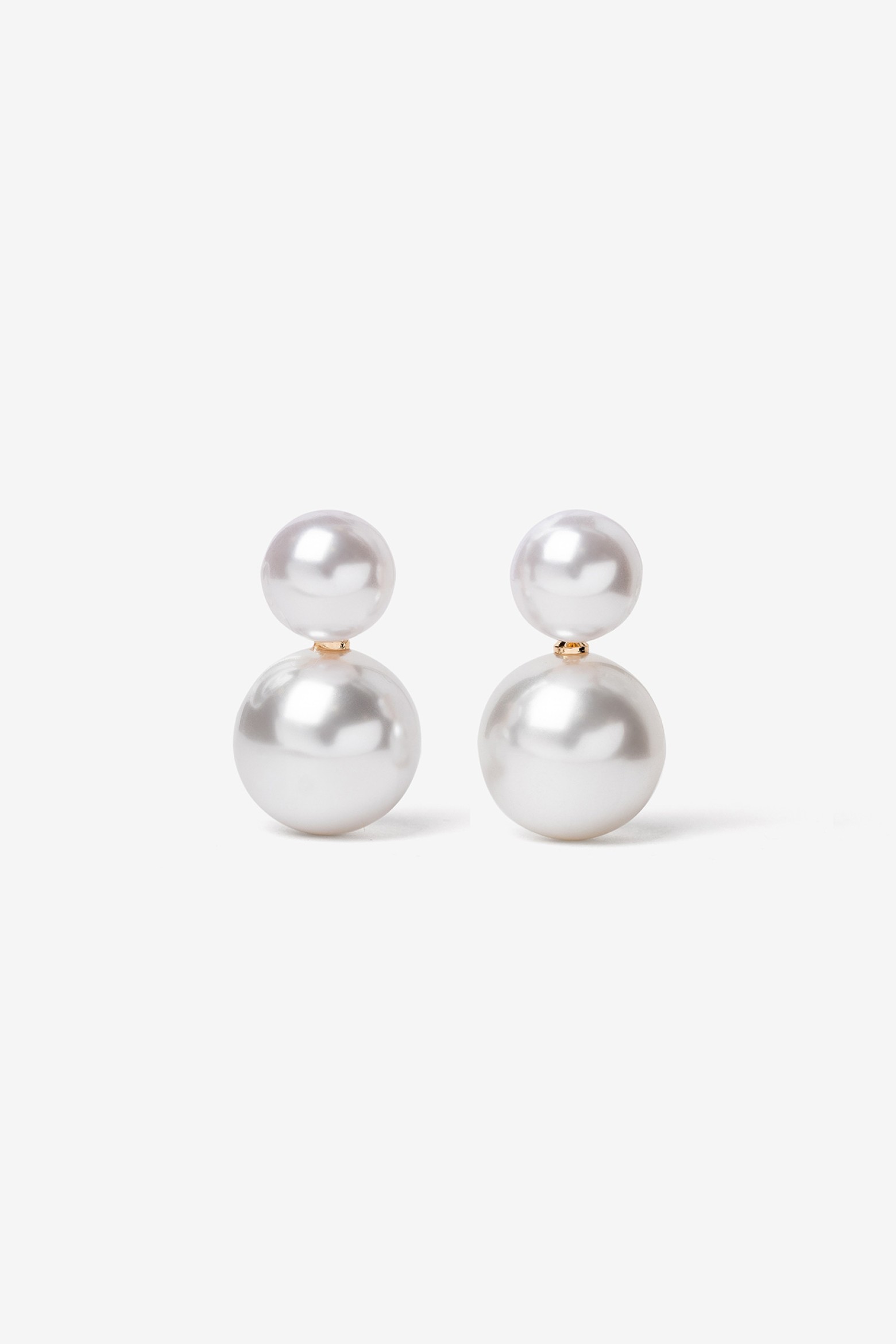 Pendientes de perlas dobles