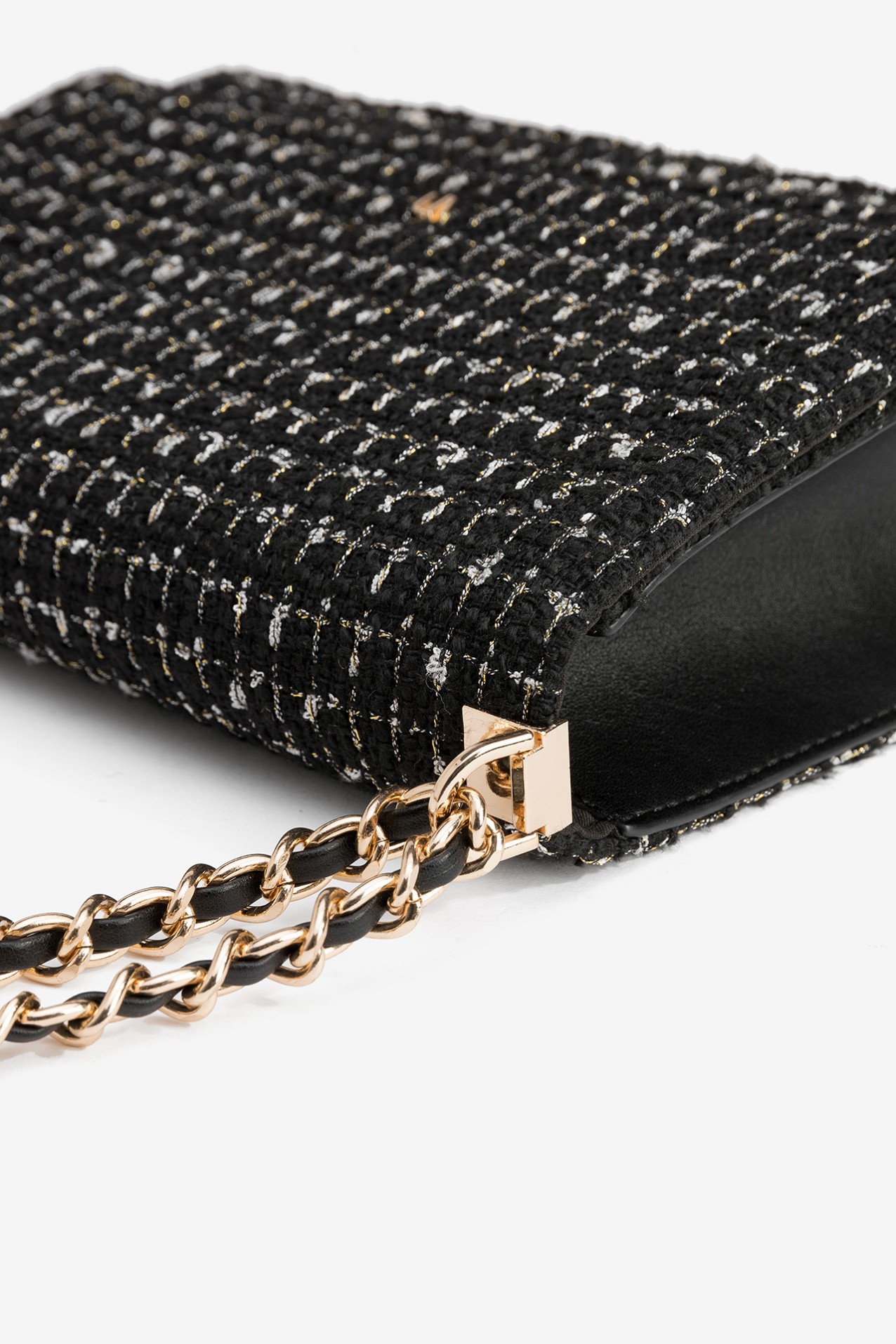 Chic Tweed Chain Wallet