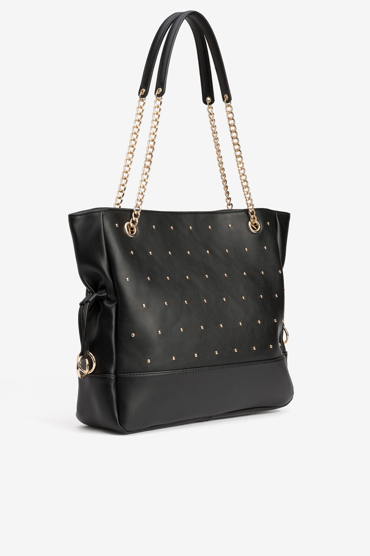Black Studded Tote Bag