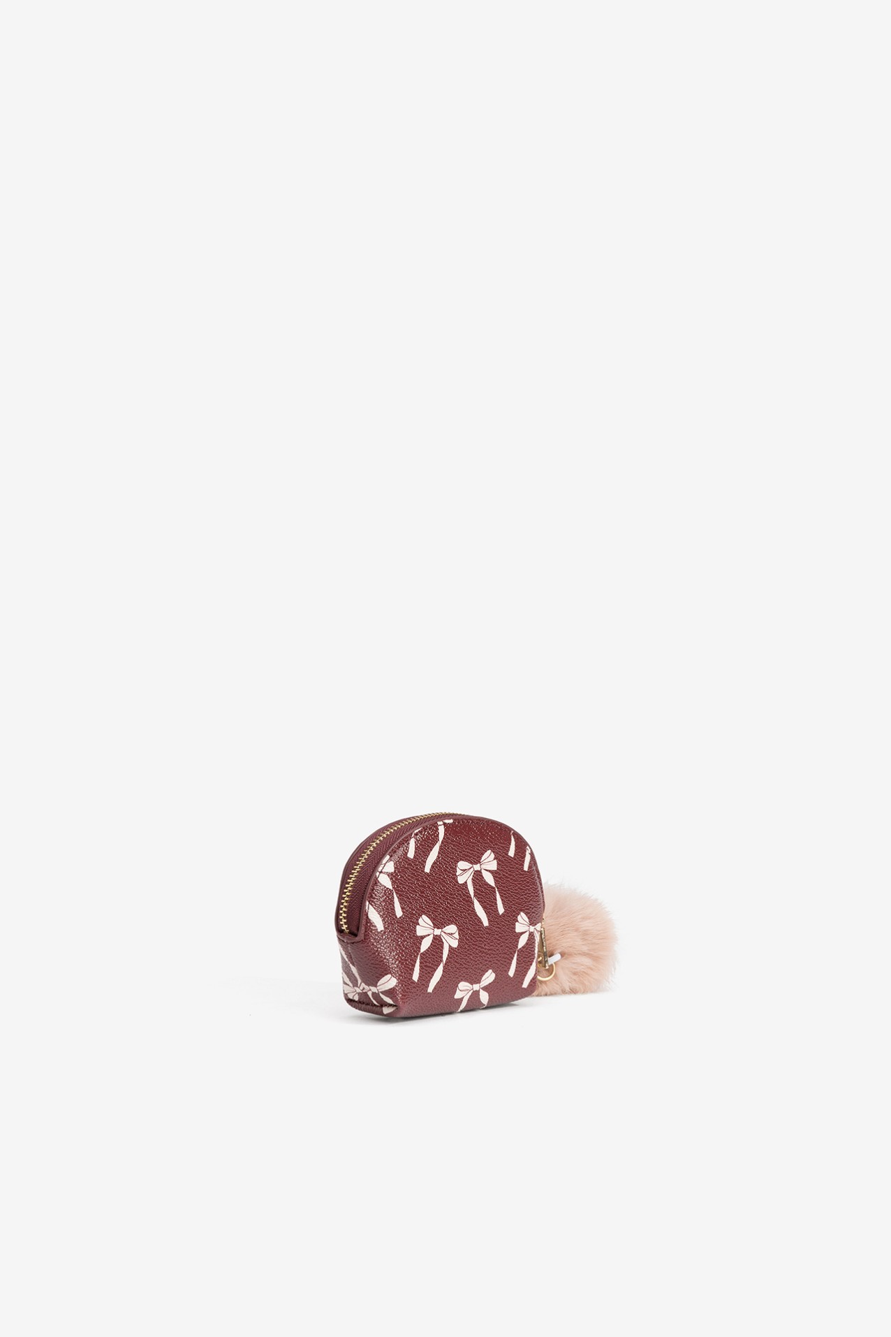 Porta-moedas com pompom