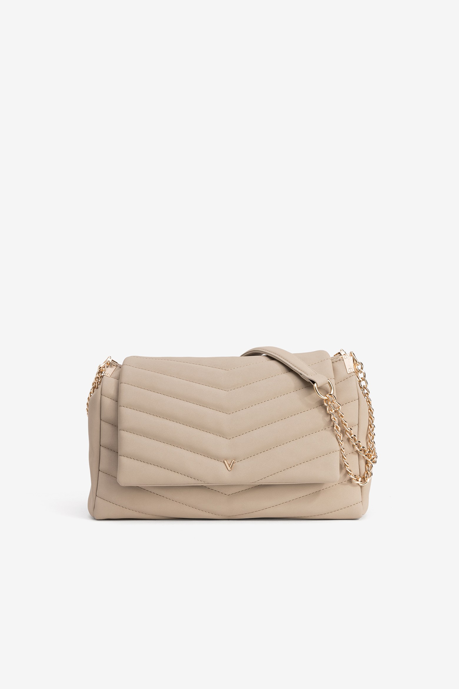 Bolso beige acolchado