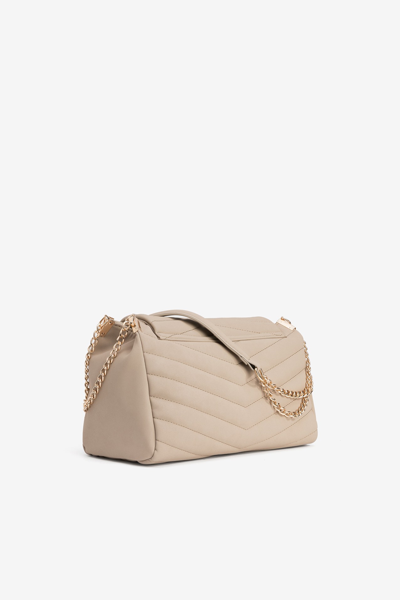 Bolso beige acolchado