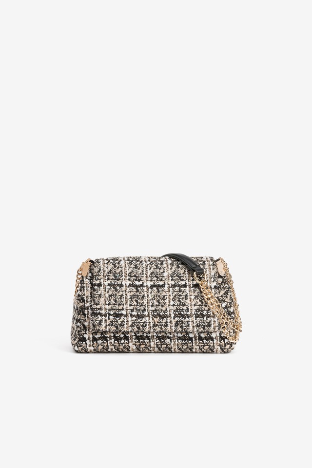 Bolso tweed con cadena