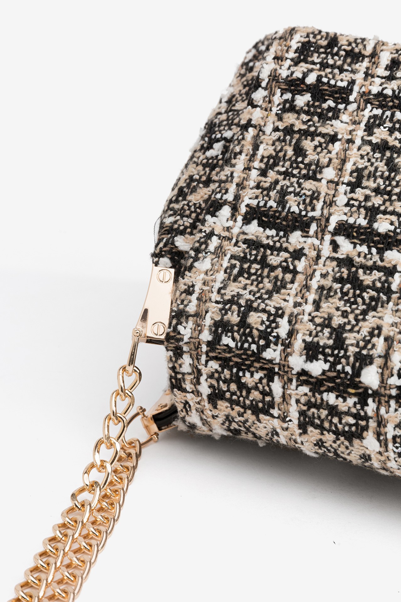 Bolso tweed con cadena