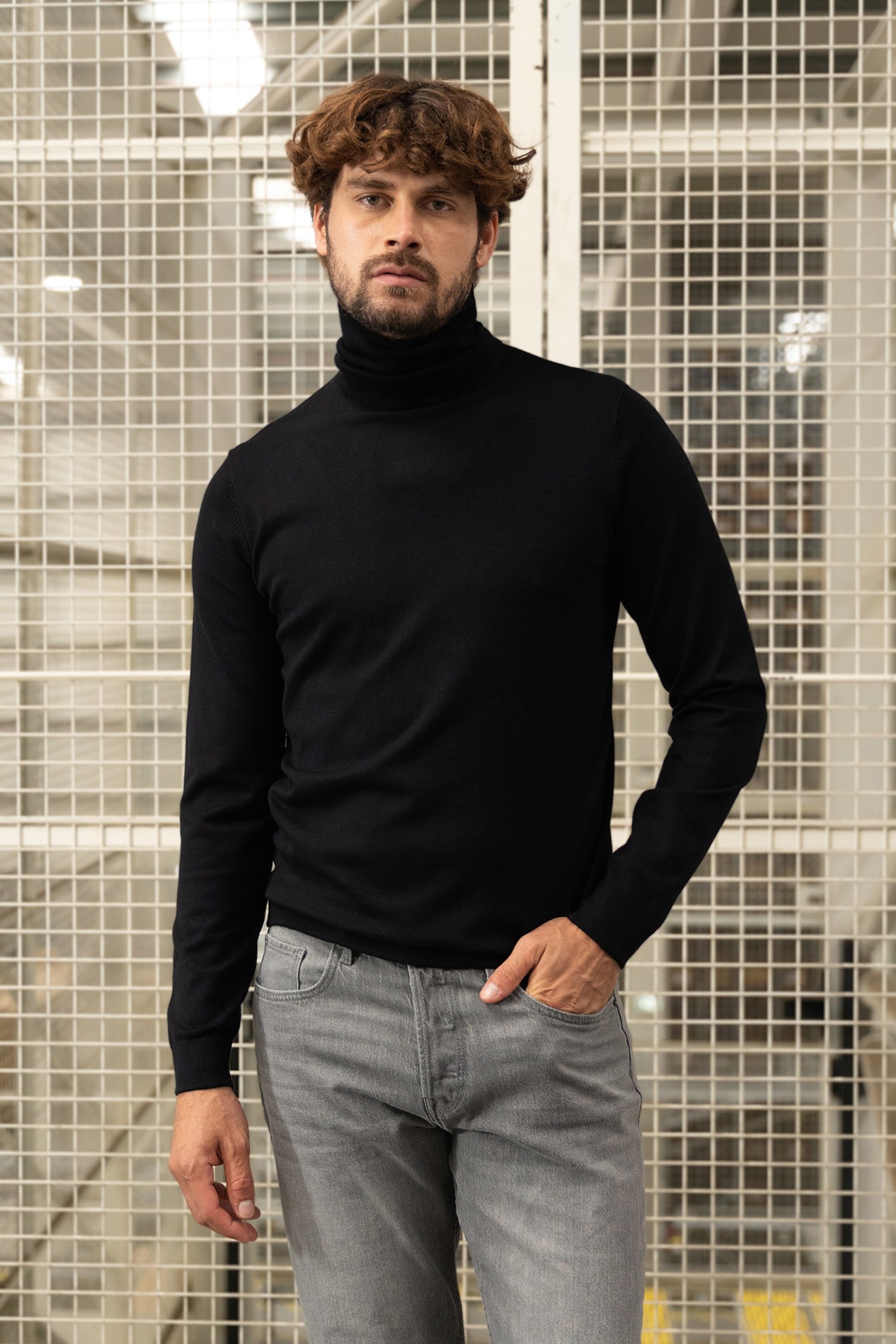 Black Turtleneck Sweater
