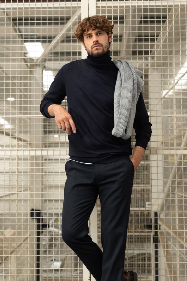 Dark Navy Turtleneck Sweater Dark Navy Turtleneck Sweater