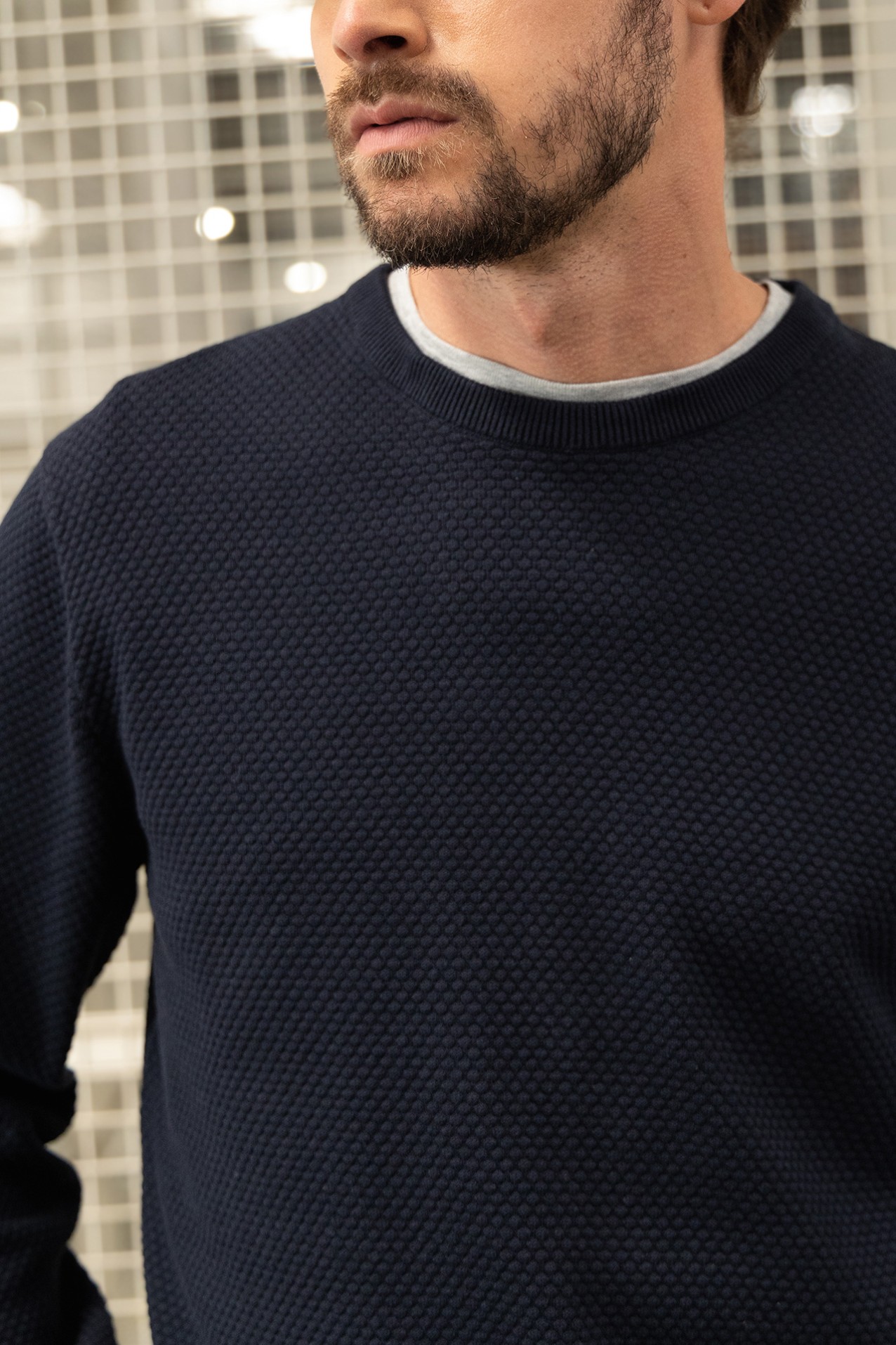 Dark Navy Knit Sweater