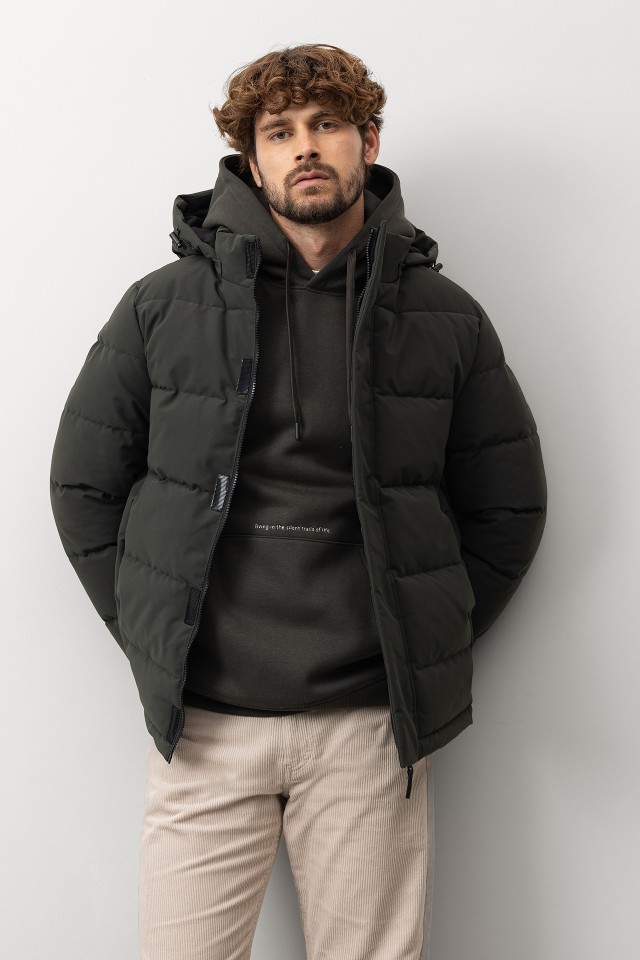 Quilted Jacket with Removable Hood Quilted Jacket with Removable Hood
