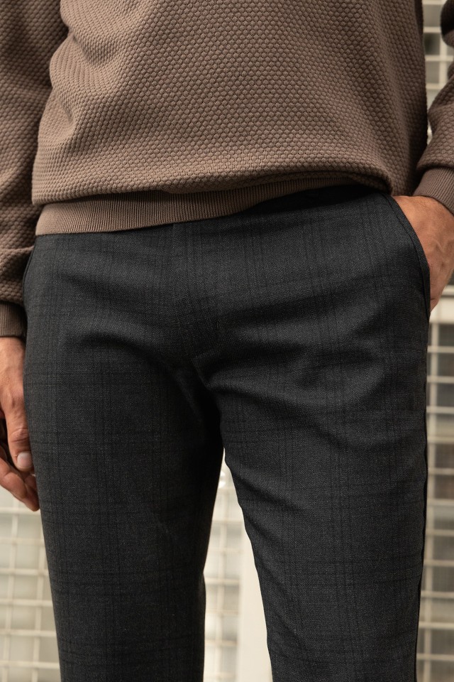 Dark Grey Cropped Chinos Dark Grey Cropped Chinos