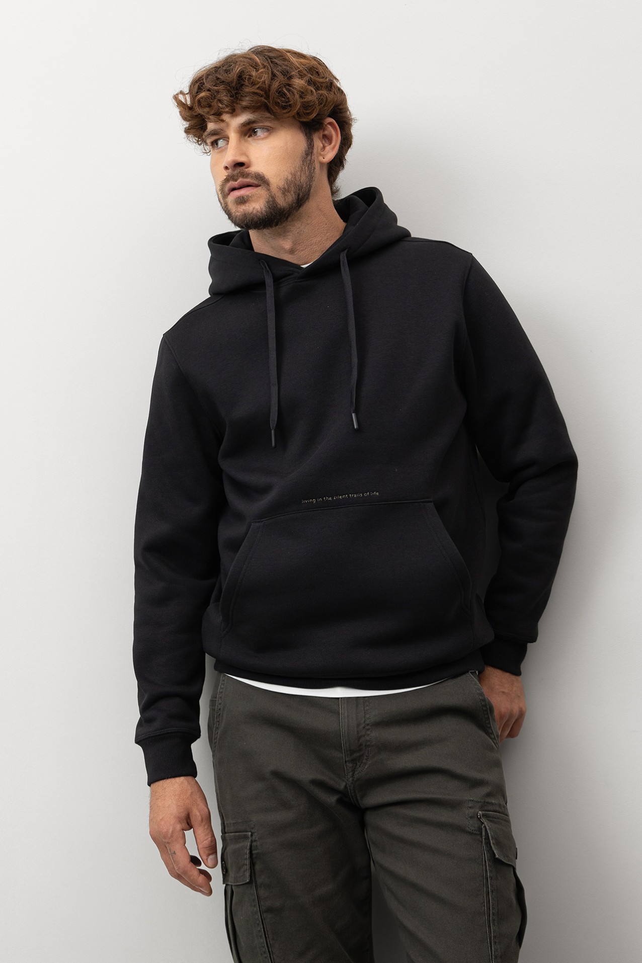 Black Graphic Hoodie