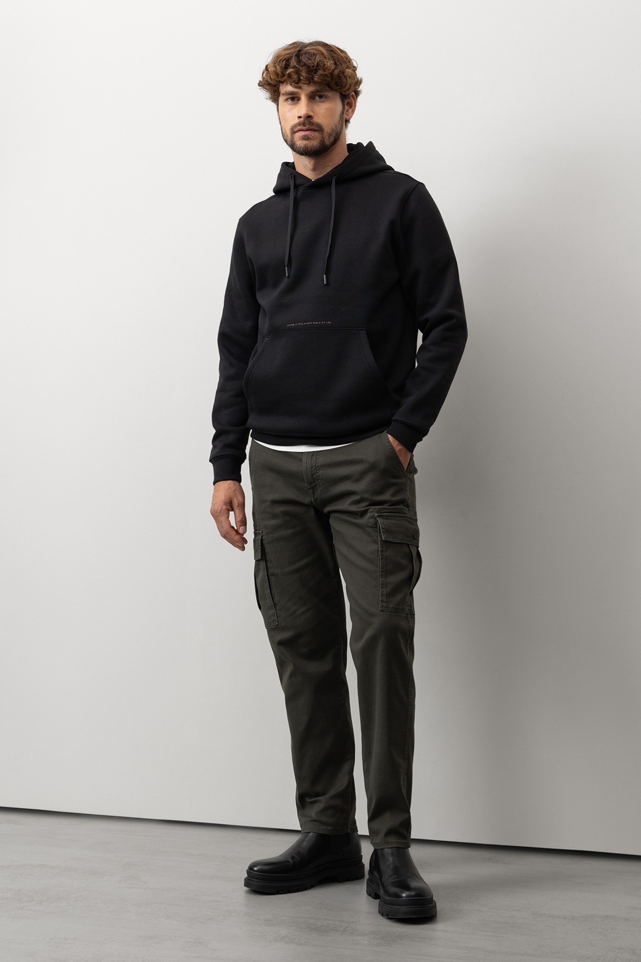 Black Graphic Hoodie