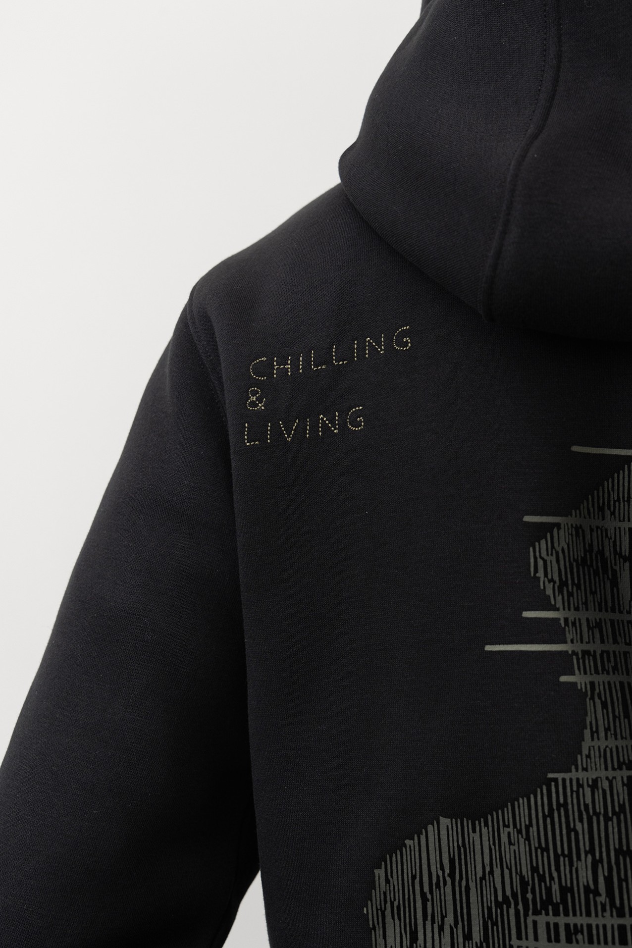 Black Graphic Hoodie