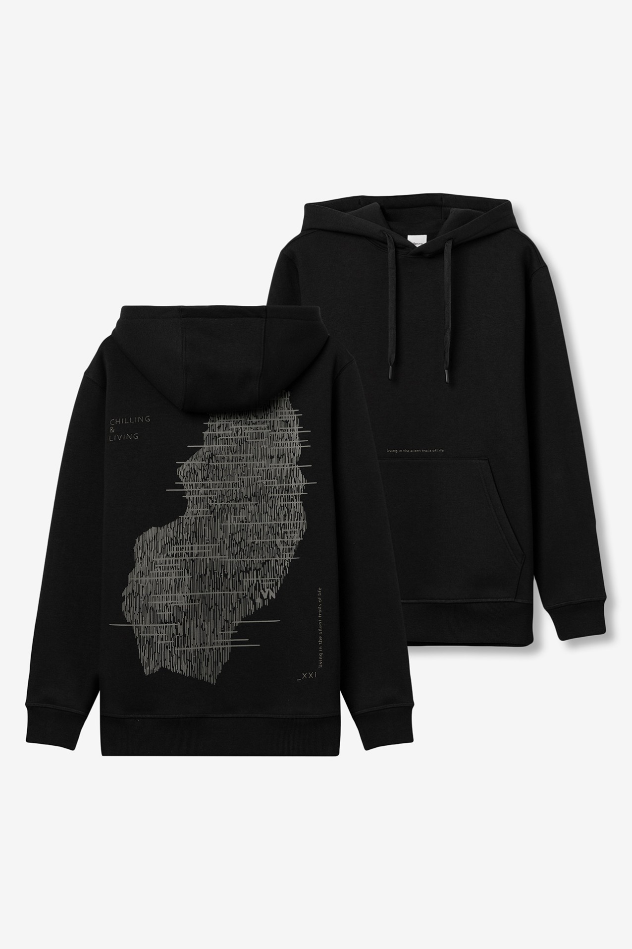 Black Graphic Hoodie