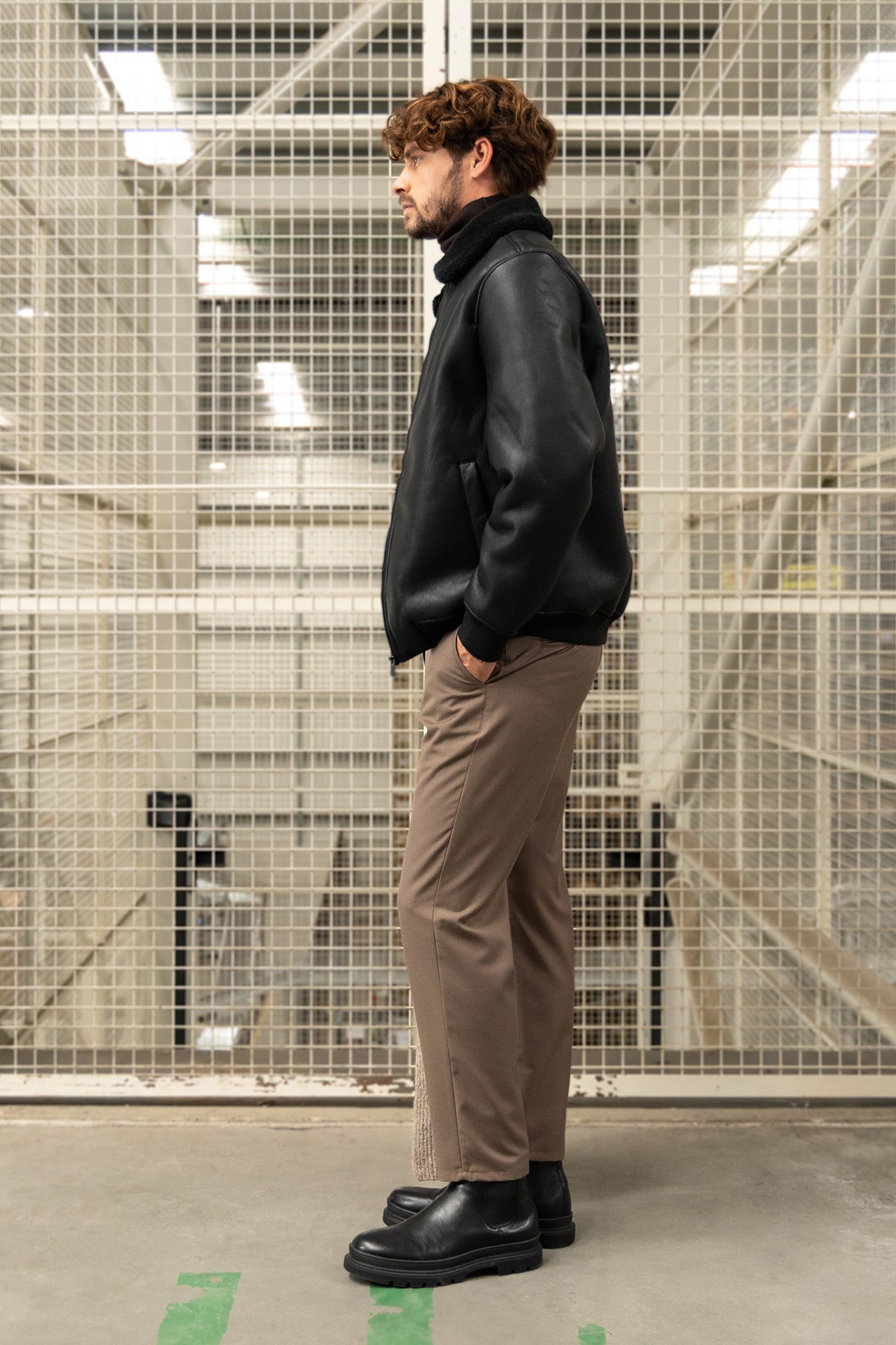 Light Brown Cropped Chinos