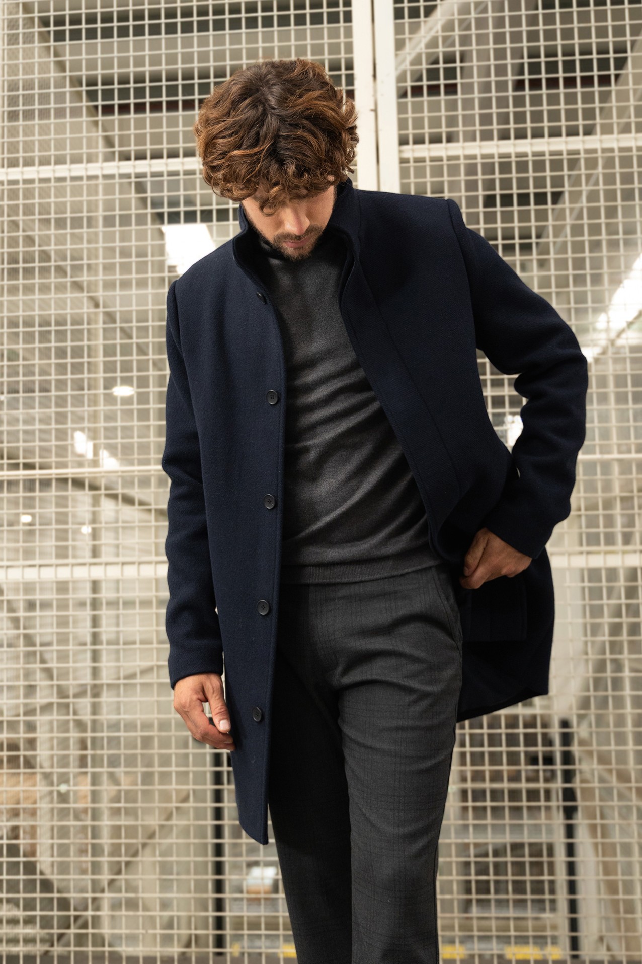 Dark Navy Long Coat