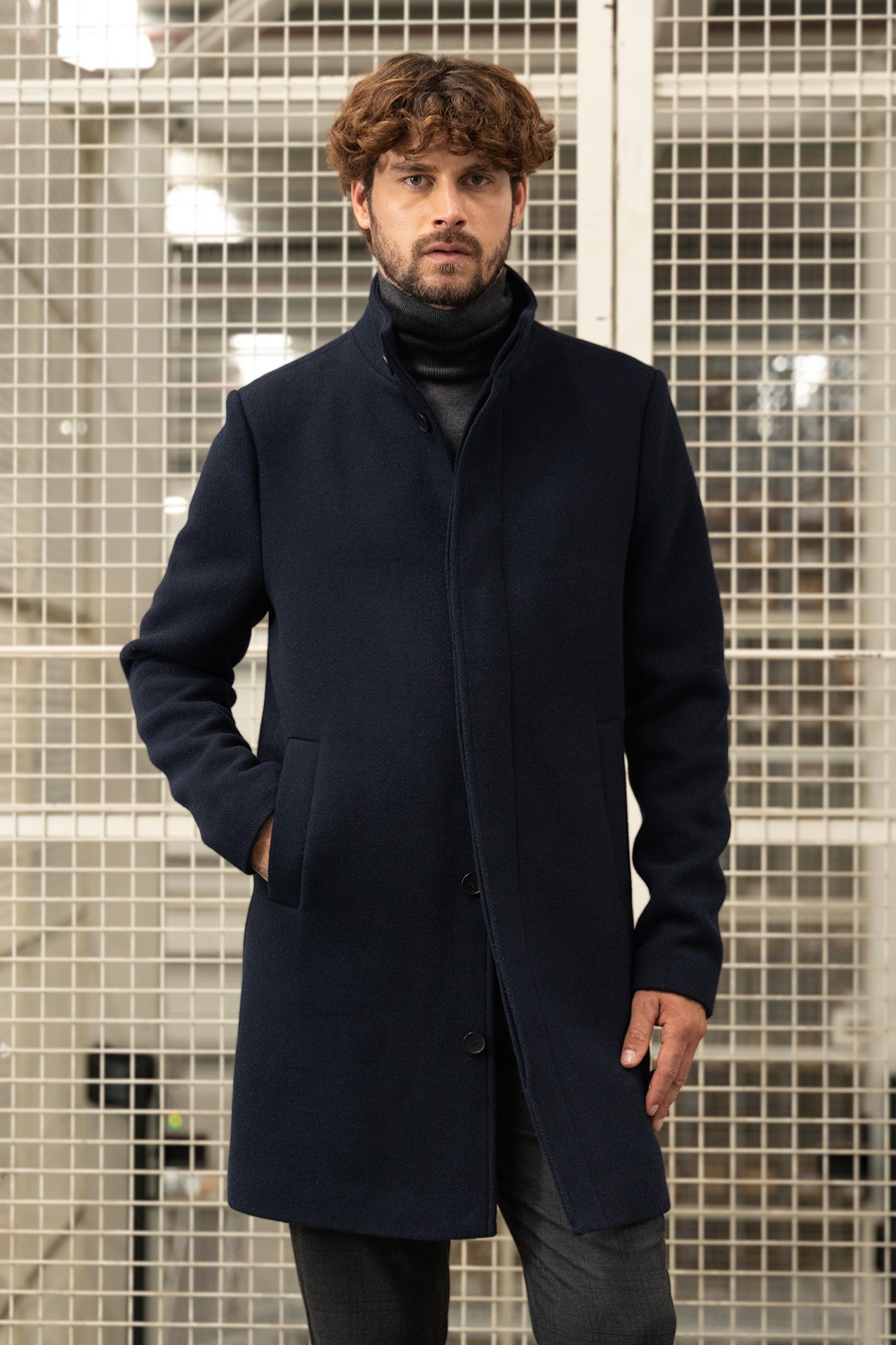 Dark Navy Long Coat