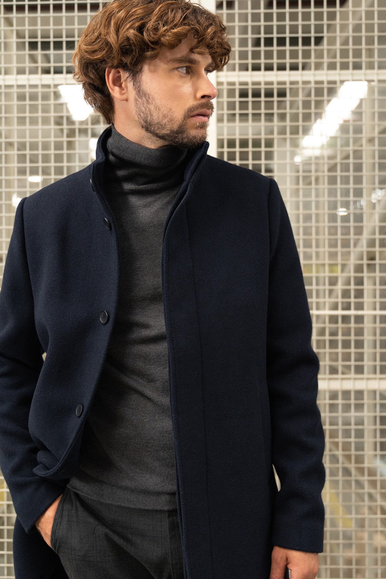 Dark Navy Long Coat
