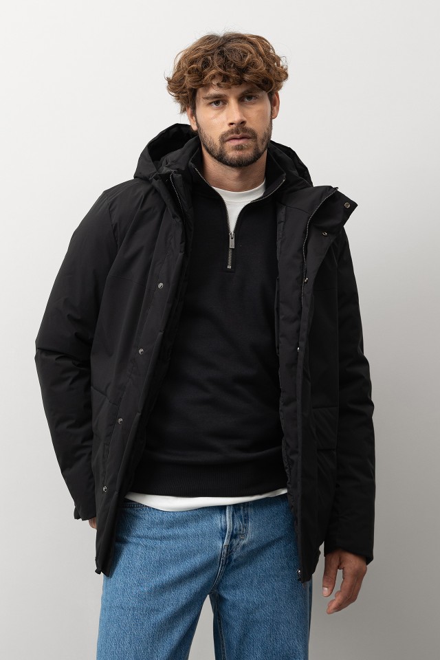 Casaco Preto Regular Masculino