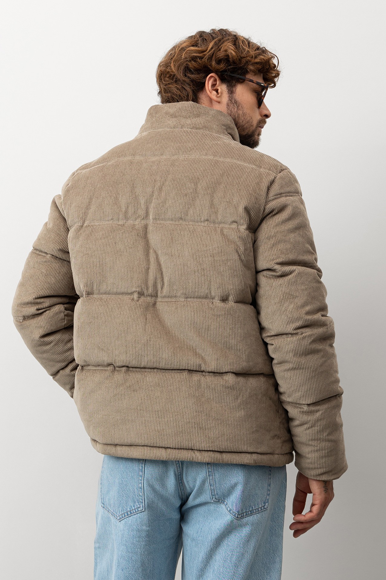 Casaco acolchado bege