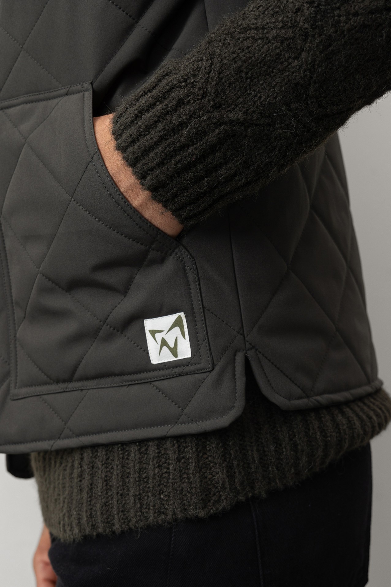 Dark Green Quilted Vest