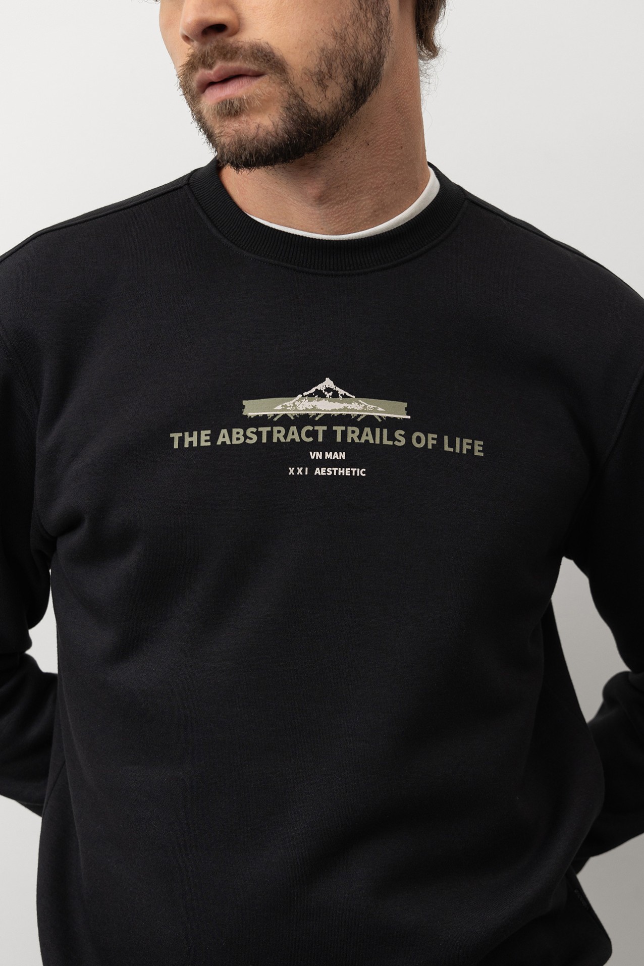 Black Regular Fit Sweatshirt