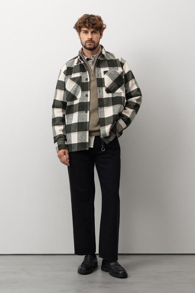 Green Checkered Oversized Shirt Green Checkered Oversized Shirt