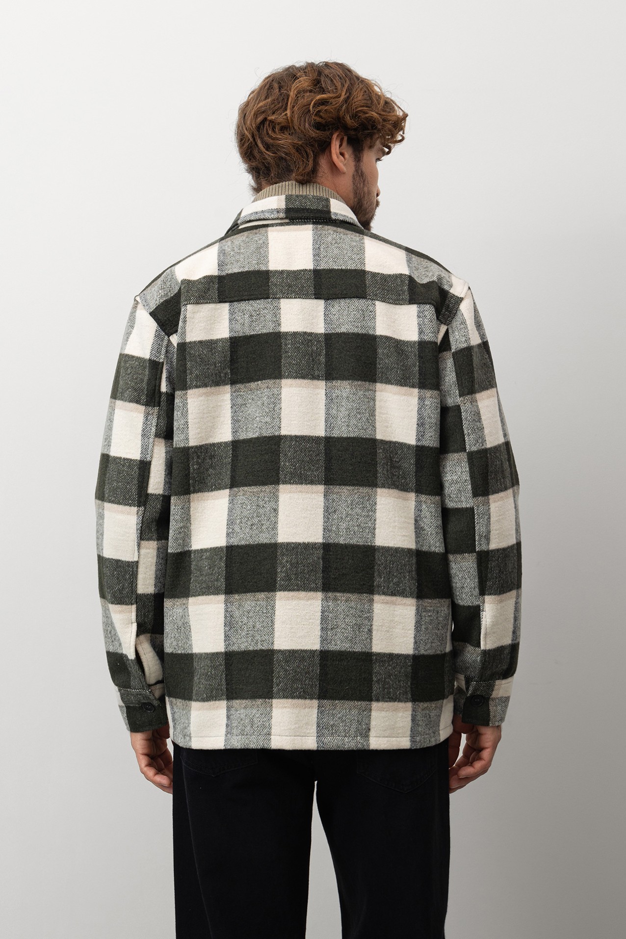 Green Checkered Oversized Shirt