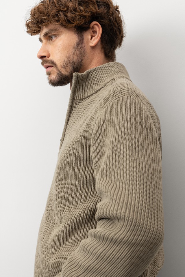 Camisola Tricotada Verde Masculina Camisola Tricotada Verde Masculina