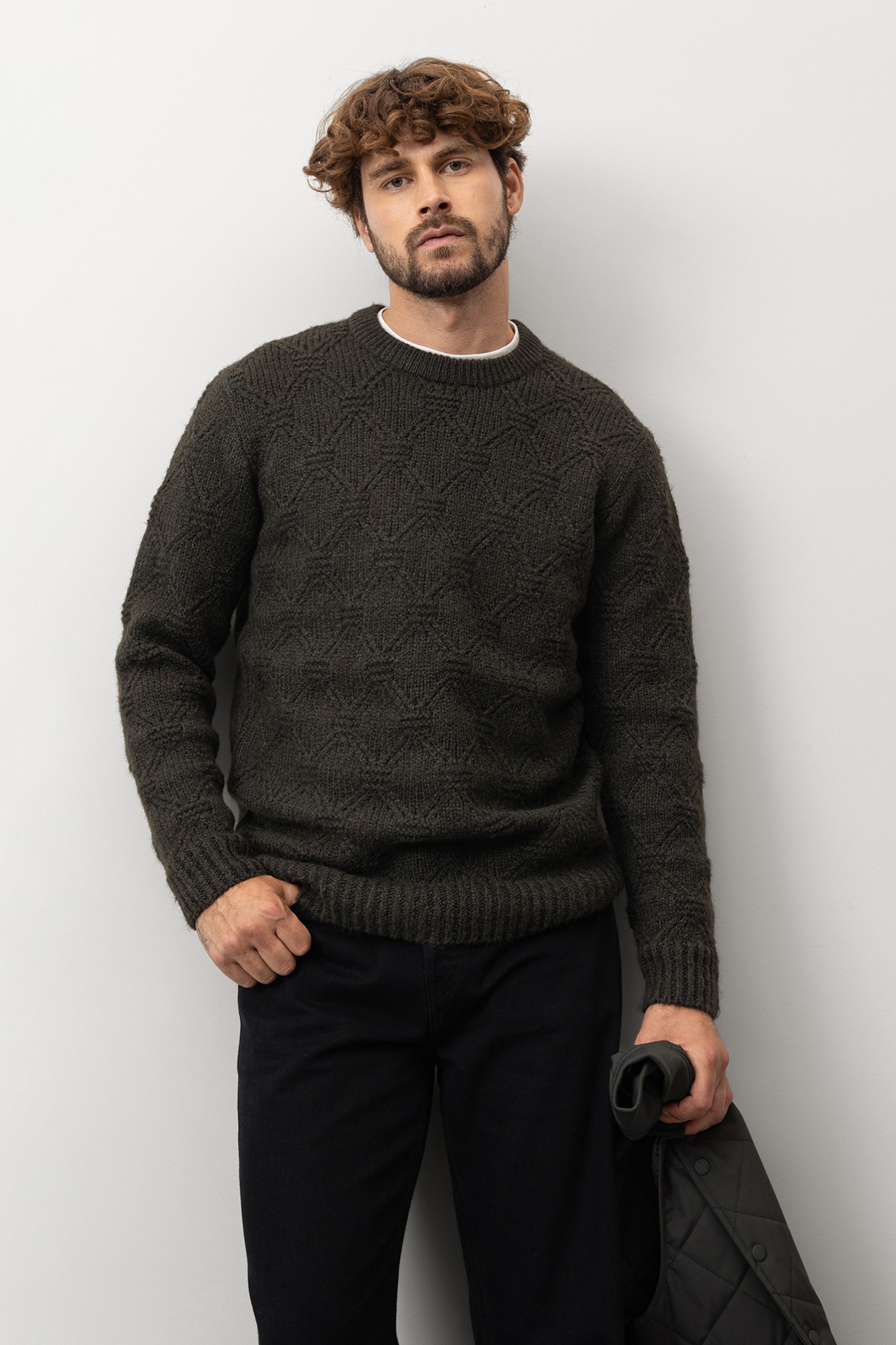 Dark Green Knit Sweater