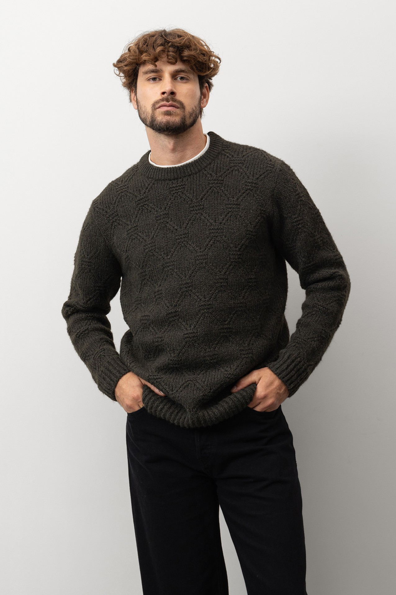 Dark Green Knit Sweater