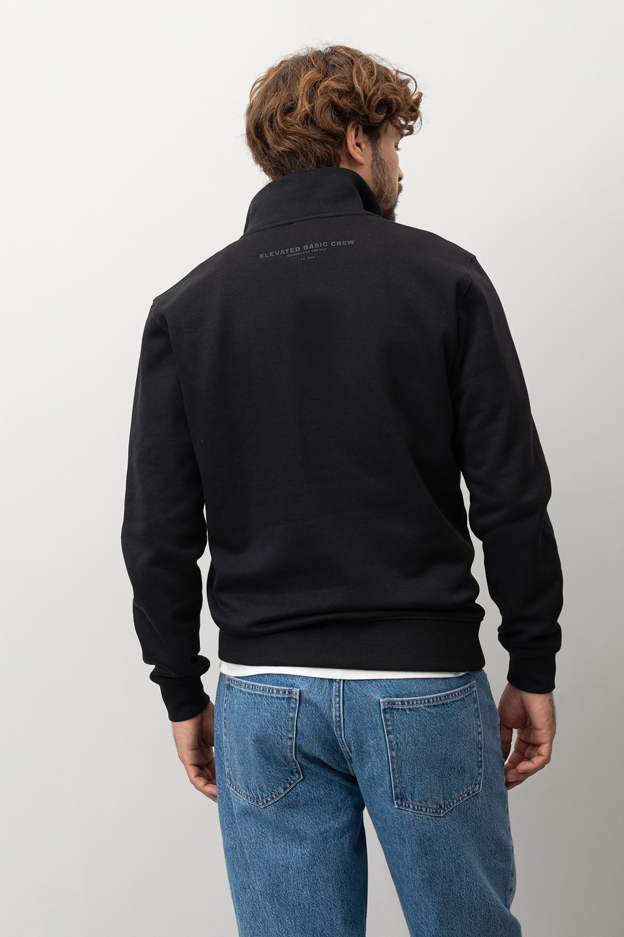 Black Regular Fit Sweatshirt