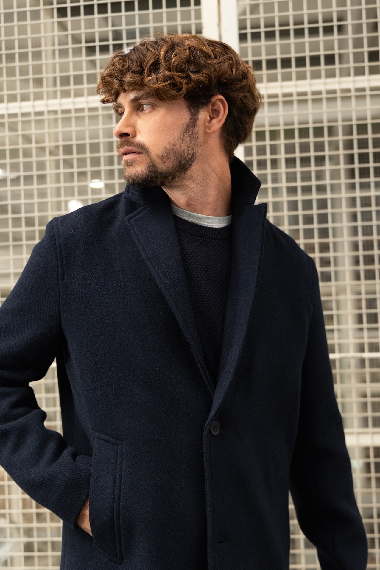 Dark Blue Long Coat