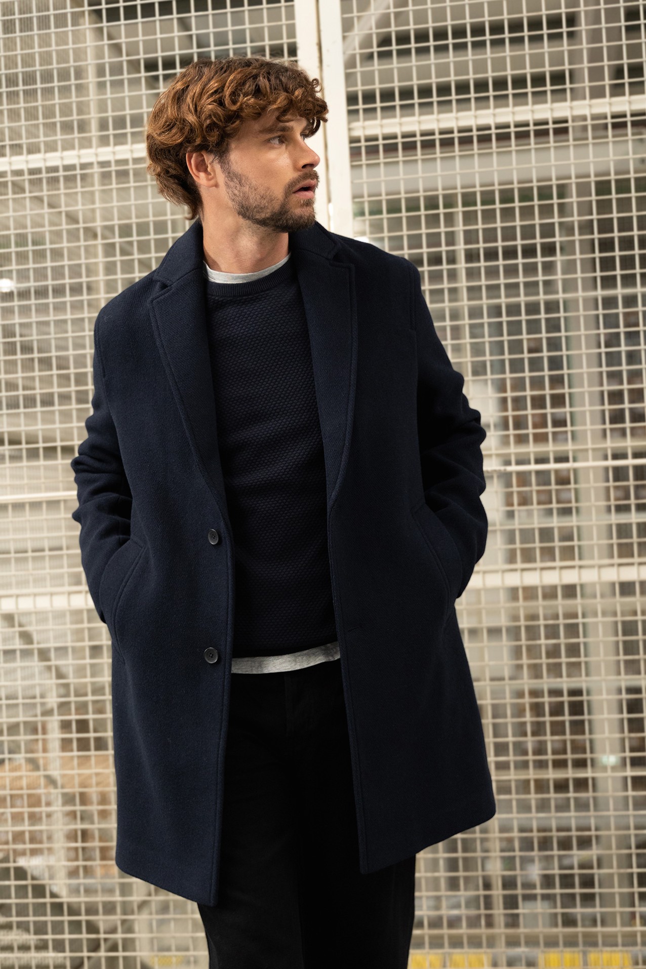 Dark Blue Long Coat