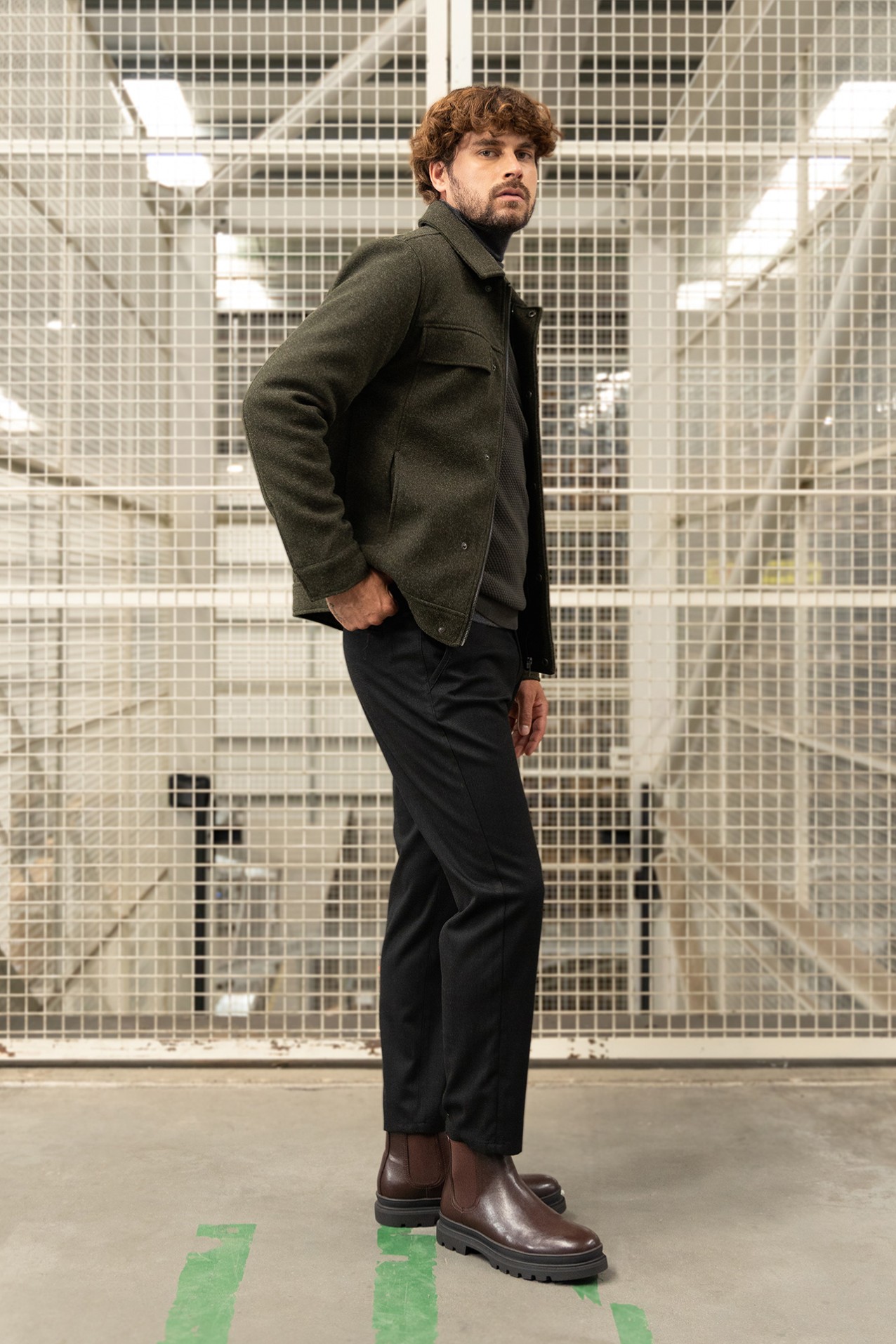 Slim Black Chino Trousers