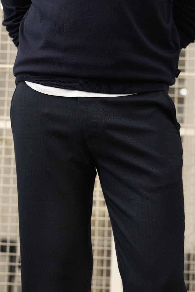 Dark Blue Cropped Chinos Dark Blue Cropped Chinos