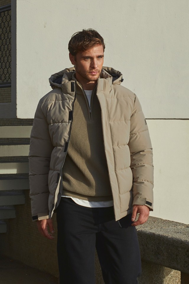 Quilted Jacket with Removable Hood