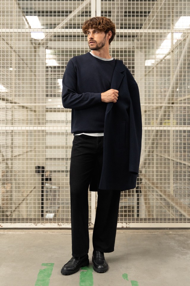 Dark Navy Knit Sweater